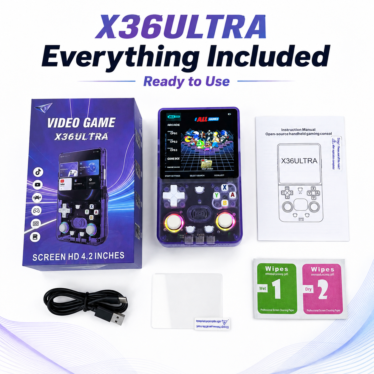 X36 Ultra 4.2-Inch WiFi Retro Handheld Console - Image 8